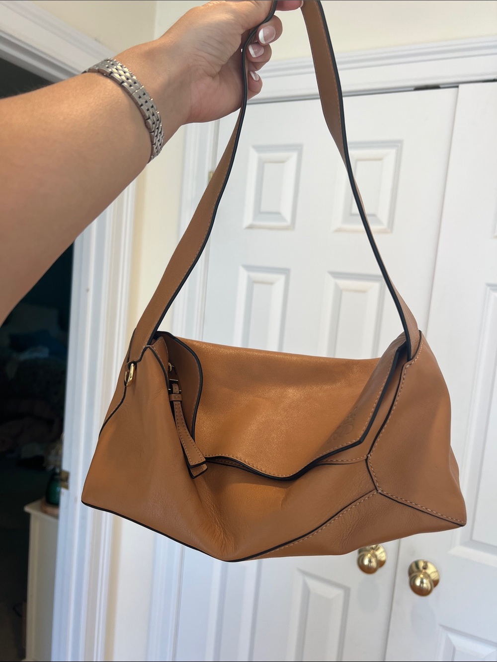 Loewe Calfskin Puzzle Hobo in Gold - Picture 10 of 10